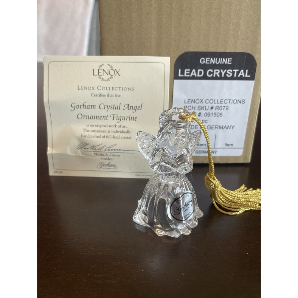 NEW Lenox Collections Gorham Crystal Angel Ornament Figurine NIB